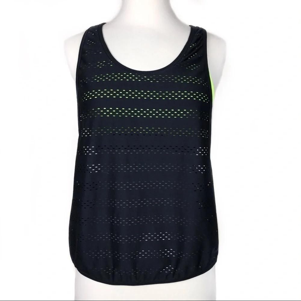 NIKE Racerback Built In Bra Mesh Tank Top S